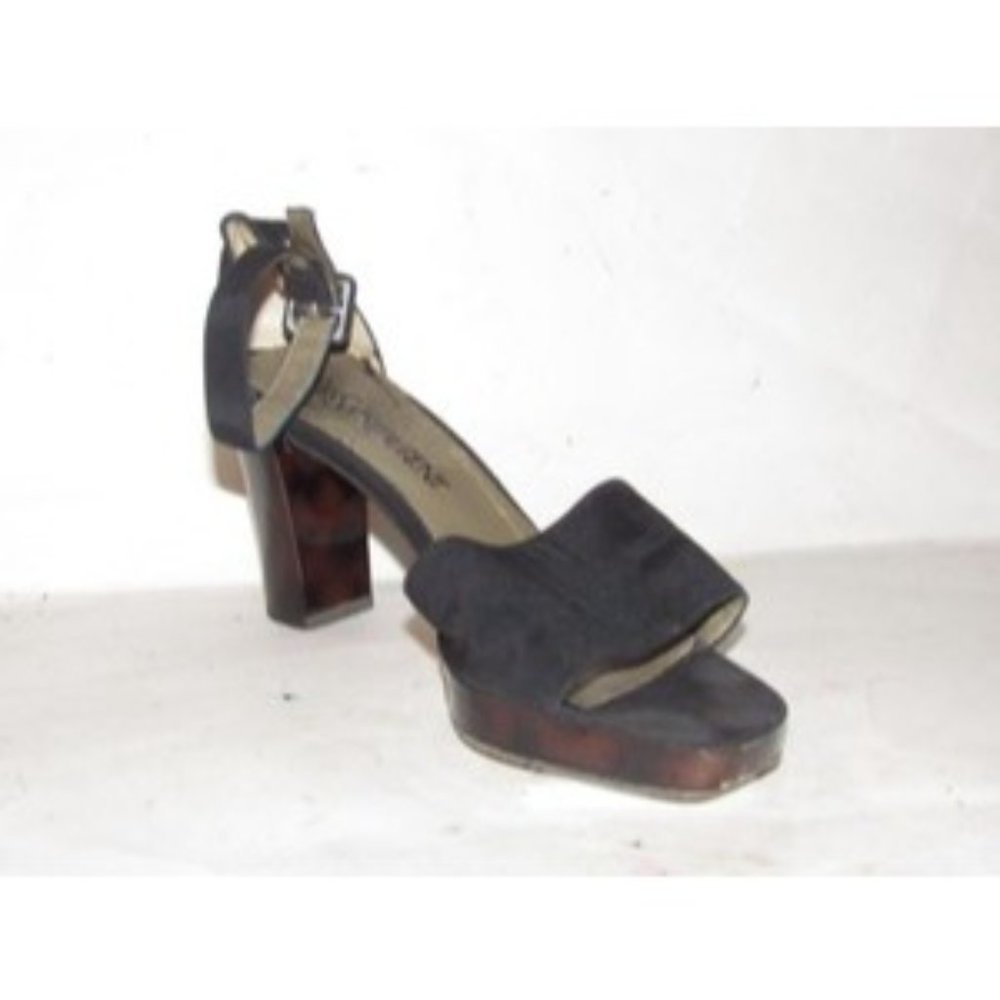 Saint Laurent Mod Black W Tortoise Shell Open Toe - image 1